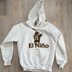 White El Niño Fernando Tatis Jr. Hoodie